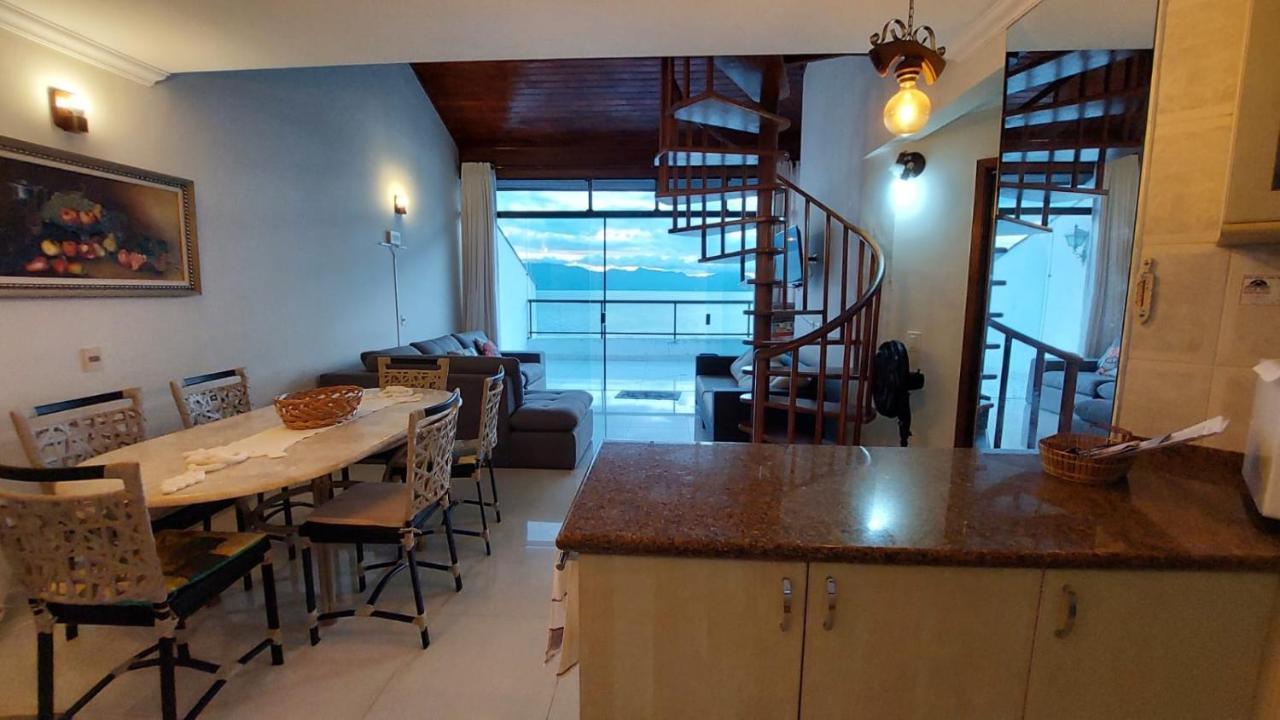 卡拉瓜塔图巴Linda Cobertura Duplex, Pe Na Areia,Vista Linda.公寓 外观 照片
