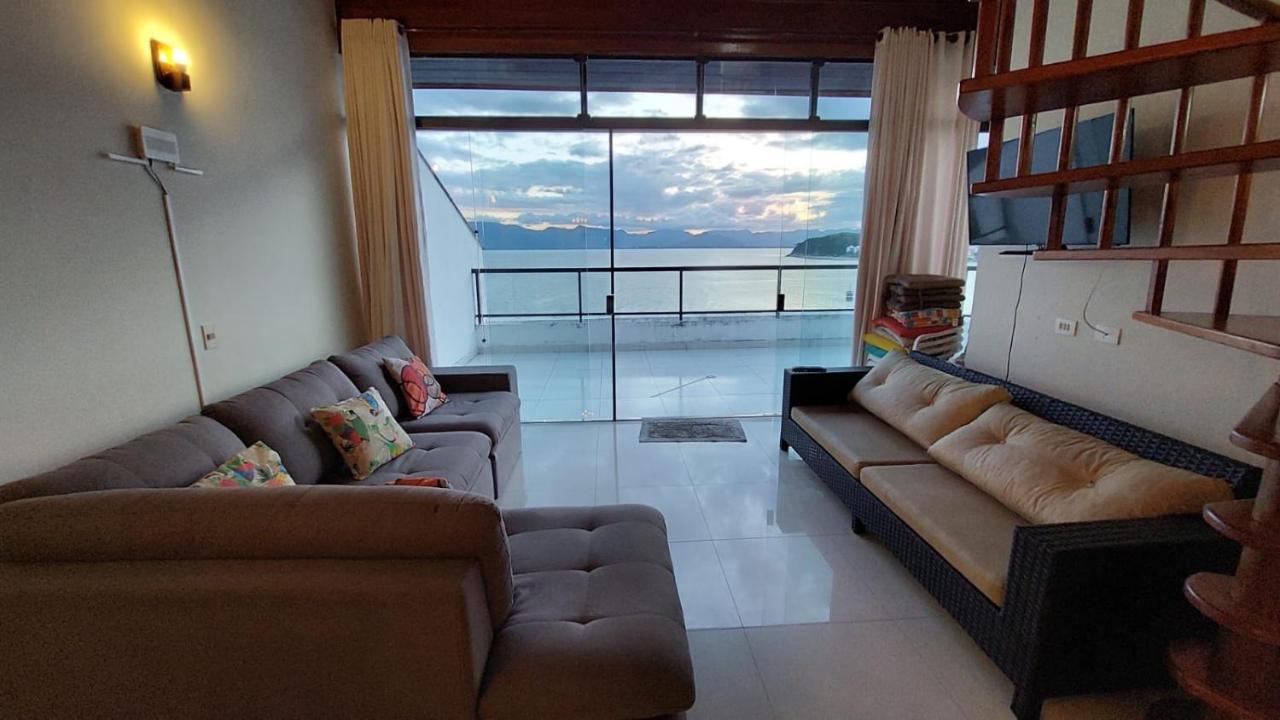 卡拉瓜塔图巴Linda Cobertura Duplex, Pe Na Areia,Vista Linda.公寓 外观 照片