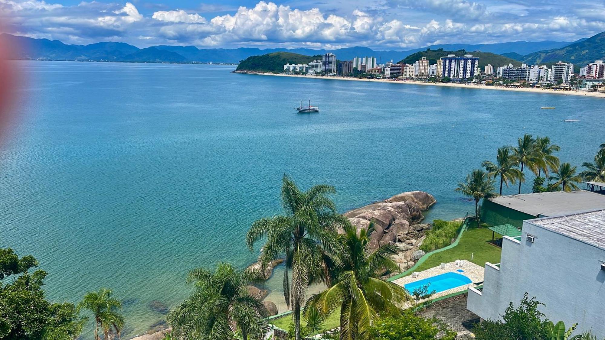 卡拉瓜塔图巴Linda Cobertura Duplex, Pe Na Areia,Vista Linda.公寓 外观 照片